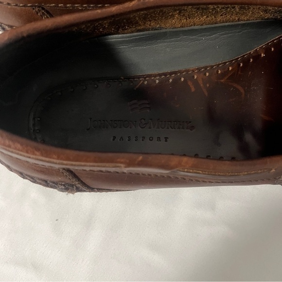Johnston & Murphy Passport Loafers Shoes Mens 10 Brown Tassels Leather Slip On main image 5